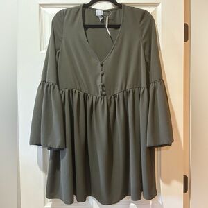 NWT ASOS Olive Green Mini Dress